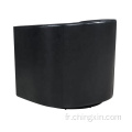 Chaise de salon de chaise d'accent noir pivotante